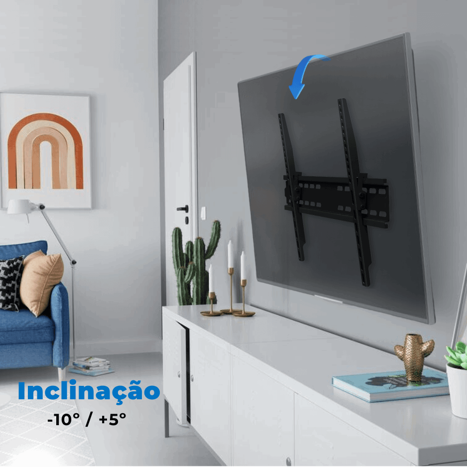 Suporte Inclinável para TV LED / OLED / QLED 37" até 70" com Peso até 40 kg FT-PL64 - Fixatek - Fixatek