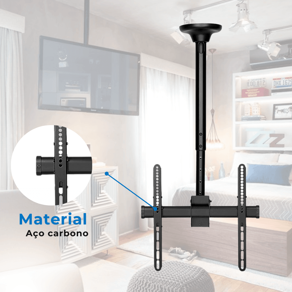 Suporte de Teto para TV LED / OLED / QLED até 55" com Peso até 50kg - FT-4491T - Fixatek - Fixatek