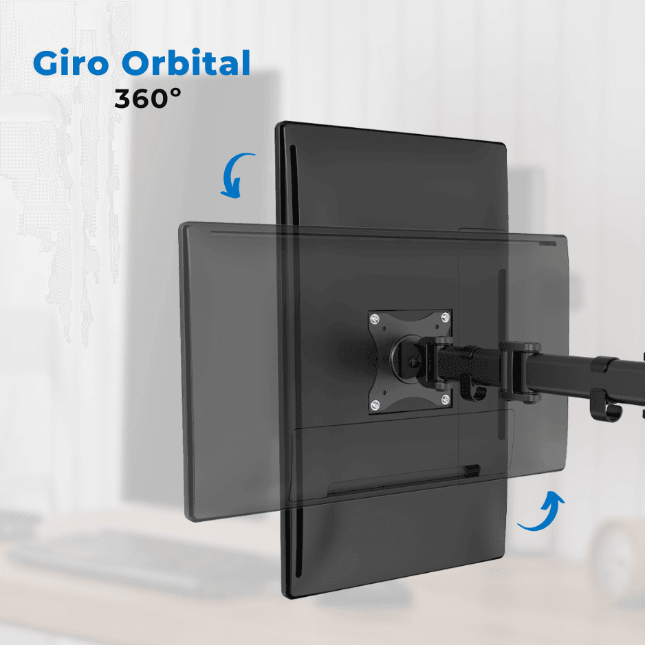 Suporte Ergonômico Articulado de Mesa para 1 Monitor de 13" até 27" FT-428M1 - Fixatek - Fixatek