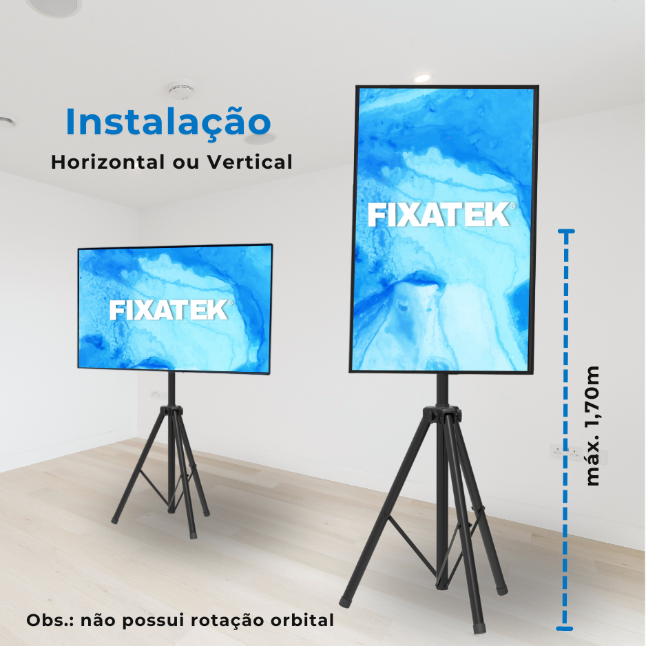 Suporte Tripé Pedestal para TV LED / OLED / QLED de 26" até 55" FT-170TR - Fixatek - Fixatek
