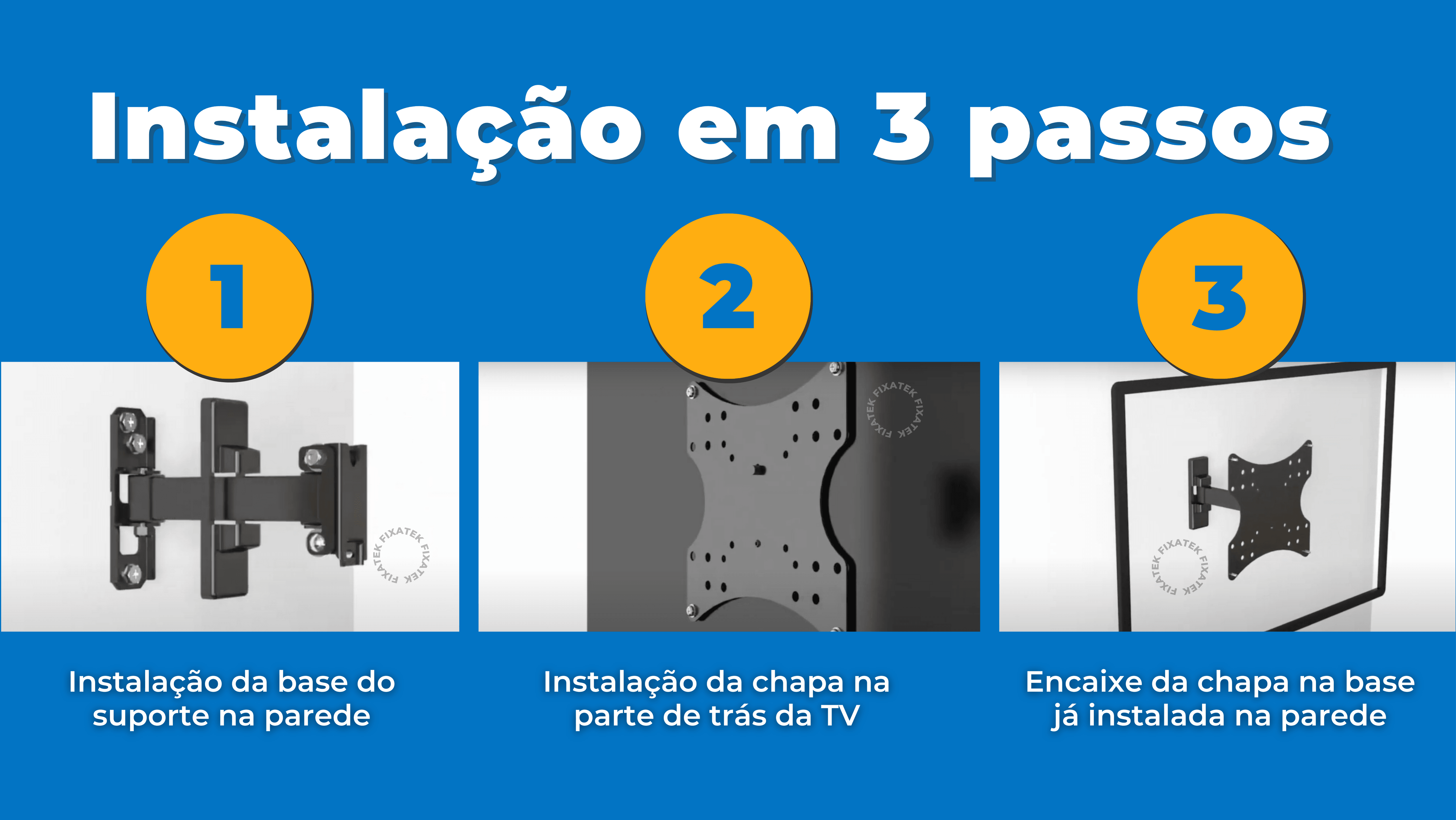 Suporte Articulado para TV LED / OLED / QLED até 47" FT-221SE - Fixatek - Fixatek