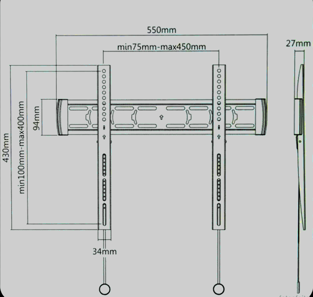 Suporte Fixo para TV até 70'' FT-44US - Fixatek - Fixatek