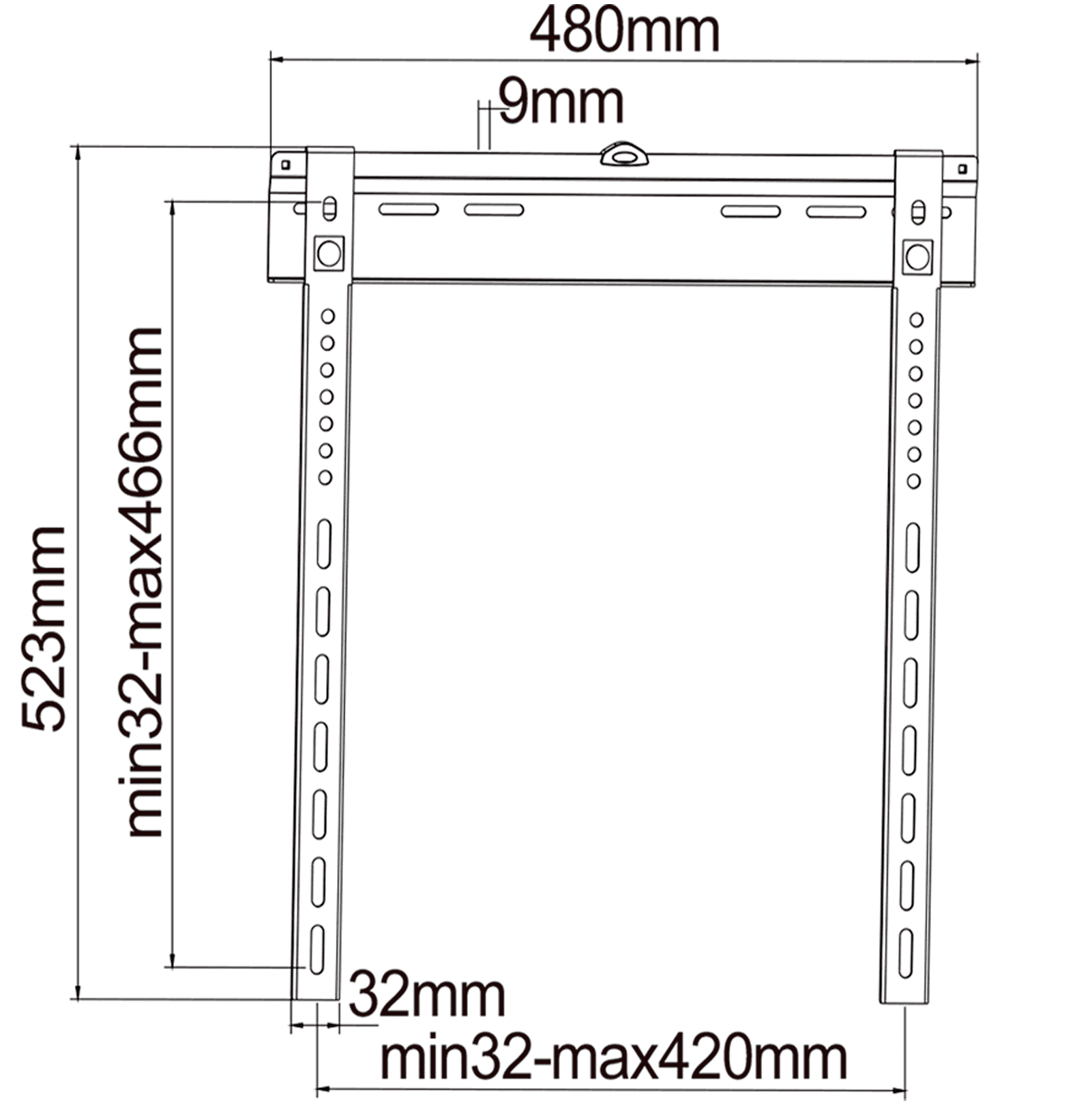 Suporte Fixo para TV LED / OLED / QLED até 55' com Peso até 55kg FT-249 - Fixatek - Fixatek